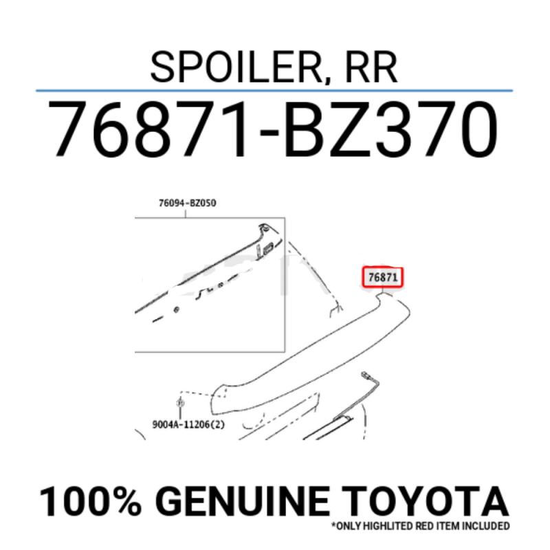 Roof Spoiler Rear - 76871BZ370